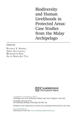 Biodiversity and Human Livelihoods in Protected Areas: Case Studies from the Mal
