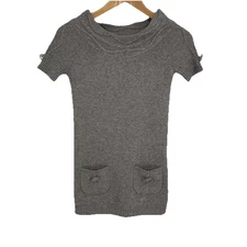 Emma & Posh Womens Merino Wool Cashmere Blend Sweater XS Gray Y2K Old Money