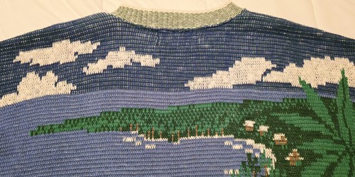 Vintage Crossings Cotton Sweater Mens XL Golf Scene All Over Print USA Made Vtg - Picture 21 of 21