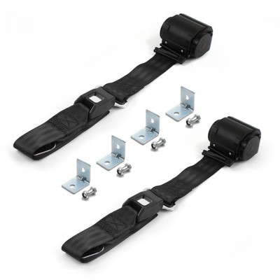 AMC Rebel 1967 - 1970 Standard 2pt BK Seat Kit w/Brackets-2 Belts  