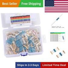 130 Values 650PCS Resistor Kit 1W 1 Metal Film Resistors 1 Ohm-3M Ohm Assort...