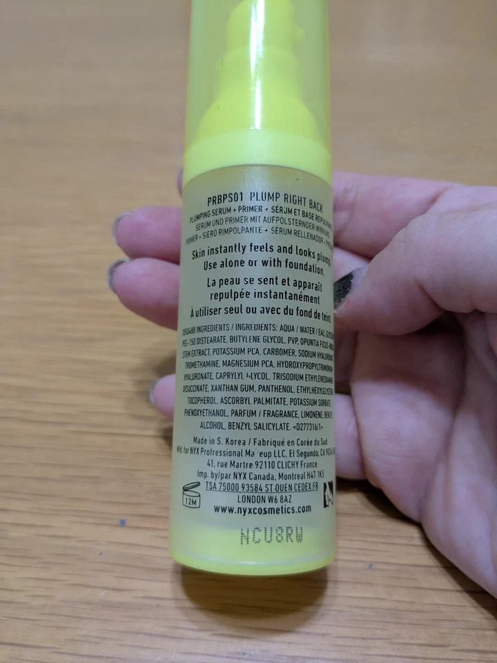 NYX Plump Right Back Plumping Serum + Primer w/ Avec Electrolytes Mix 1oz - Image 4 of 4