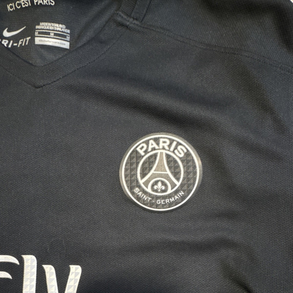 Nike Paris Saint-Germain Dri-Fit Soccer Jersey Black Fly Emirates