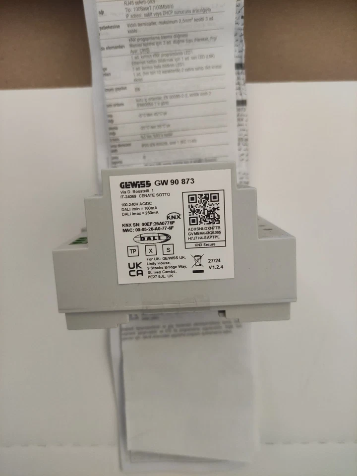 Gewiss KNX/Dali In Vendita Dal 1/1/2026 - Immagine 2 di 2