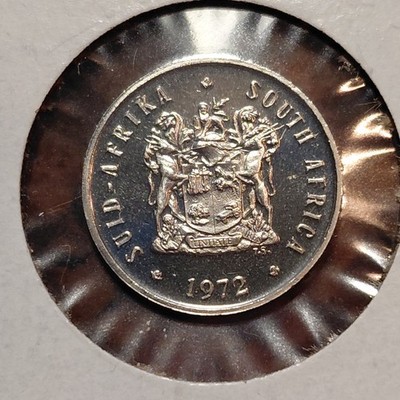 1972 SOUTH AFRICA 5 CENTS COIN - PROOF - #B8621