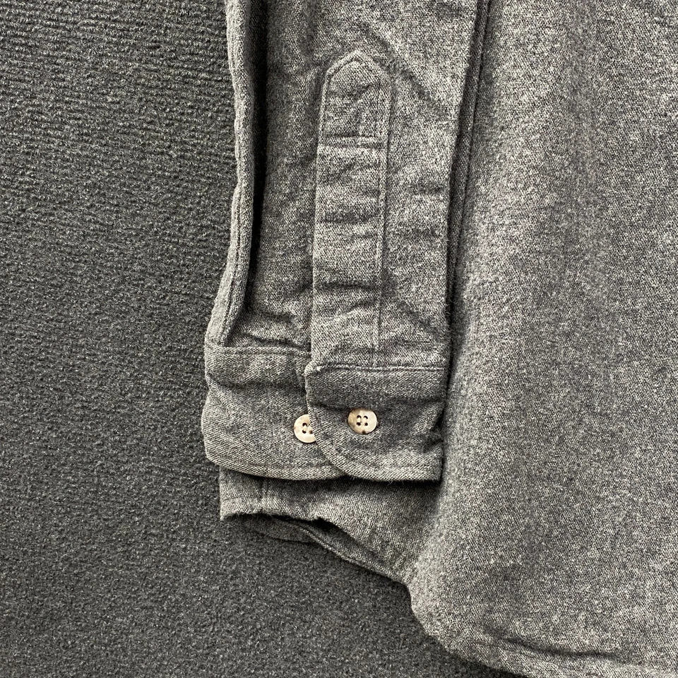 Cabela's Mens XLT Long Sleeve Shirt Shacket Grey Flannel Pockets Outdoor - image 4 of 4