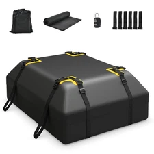 15 Cu.Ft Car Roof Bag 100% Waterproof Roof Top Luggage Bag for All Vehicles