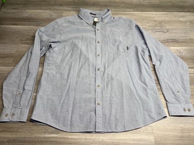 Eddie Bauer Baja Shirt Mens XL Blue Short Sleeve Button Up Camping NWT Striped