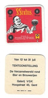 Sous Bock bierviltje St Sixtus Watou Bier en brouwerijen tentoonstelling Gent
