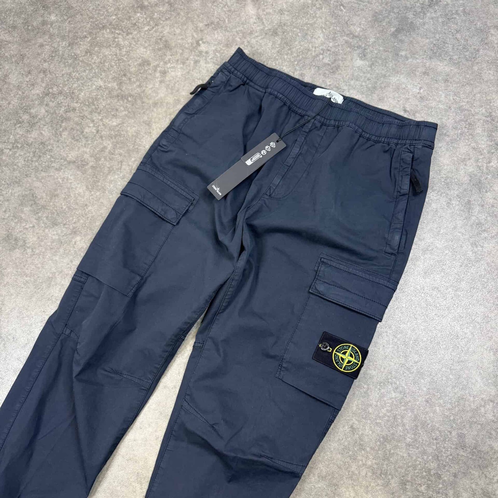 Stone Island Navy Thick Cotton Type RE Cargo Trousers RRP £430 image 2