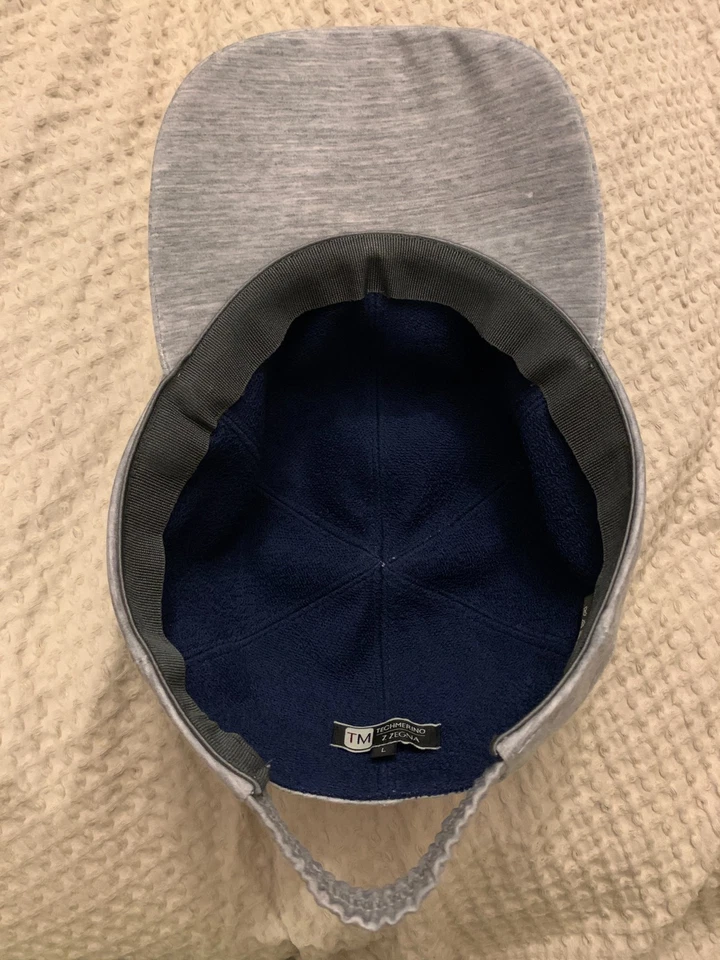 Z ZEGNA Techmerino Wool Baseball Cap - Size L, Gray (Preppy, Quiet Rich) - Image 3 of 4