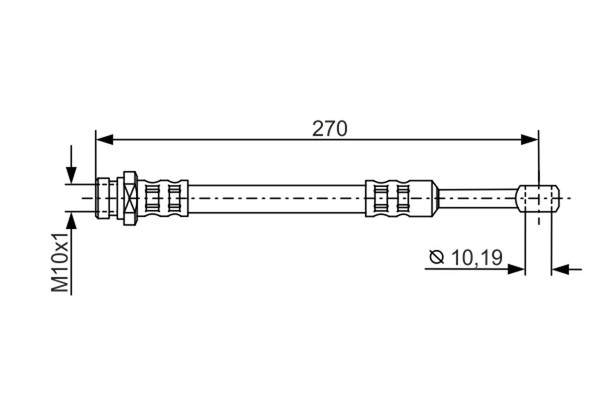 Bremsschlauch Bosch 1 987 481 300 FüR Hyundai Terracan Hp 10,2Mm Crdi 4WD-image