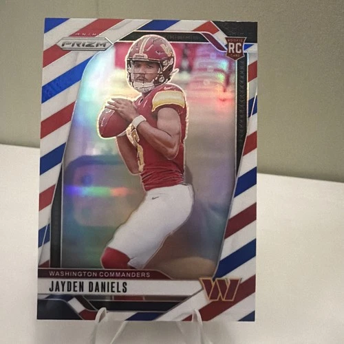 Panini 2024 Prizm Red White Blue Rookie Jayden Daniels Commanders #347 NFL