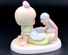 Precious Moments Girl with Clown Jack-in-the-Box Figurine Pastel Vintage