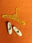 Vintage 1960's 🍃🌼No Bangs Francie Doll Original White Buckle Shoes🌼🍃   RARE!