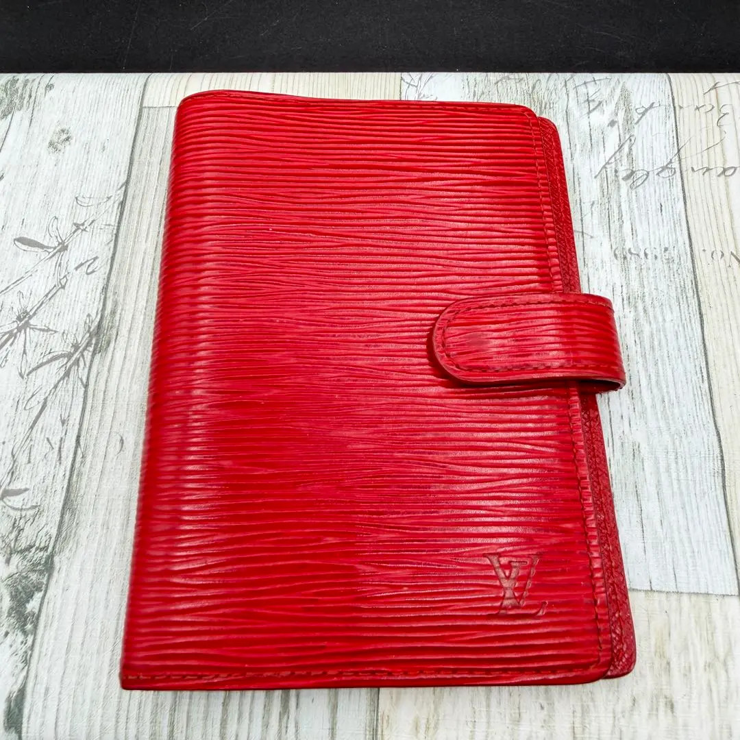 LOUIS VUITTON Epi Agenda PM Day Planner Cover Castilian Red R20057