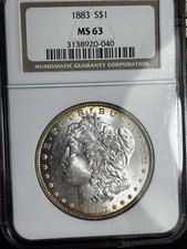 1883 Morgan Silver Dollar NGC MS63 Rainbow Toned Rim. See VIDEO 🌈Old Hold Toner