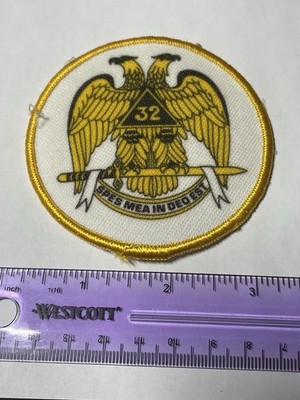 Spes mea in Deo est Scottish Rite Religion God Vintage Embroidered Patch I104