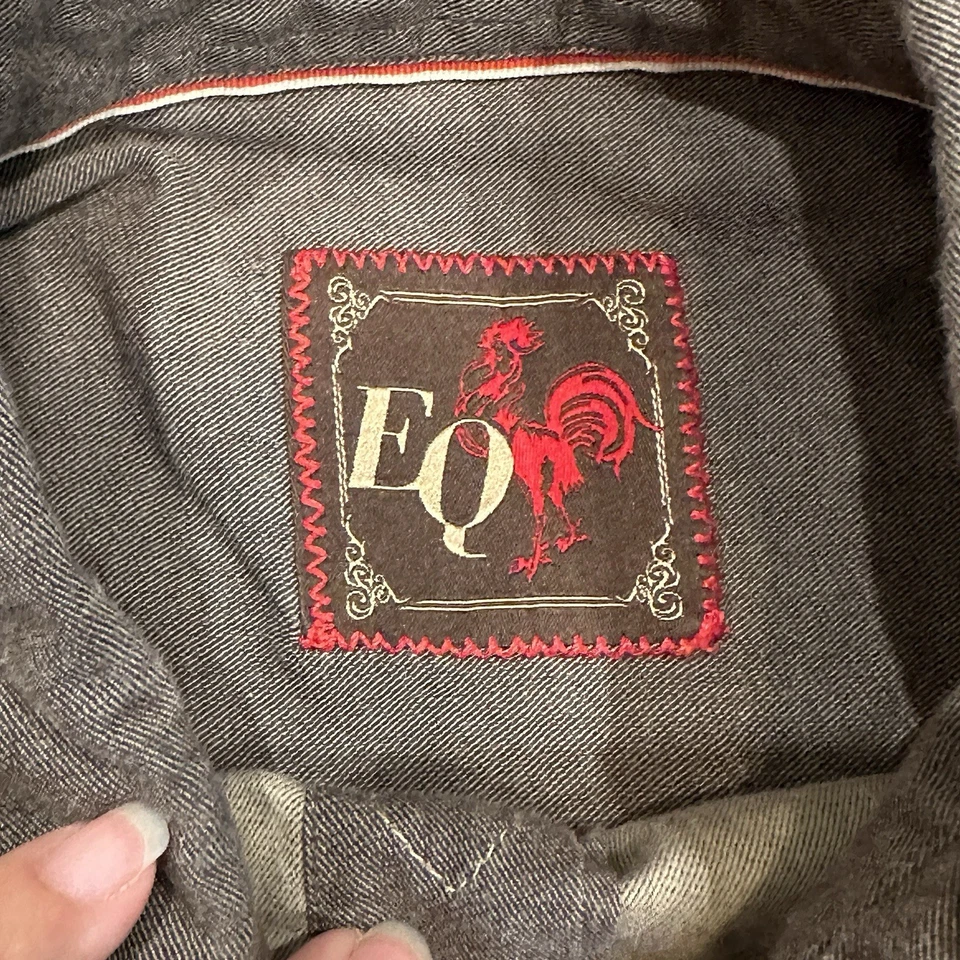 EQ Rooster Mens Button Down Long Sleeve Shirt Size LX Casual Workwear - Image 2 of 4