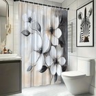 Weiße Magnolia Blume Duschvorhang Badezimmer Polyesterfaser