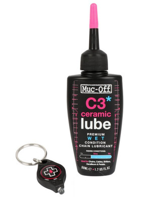 Muc-Off C3 Ceramic Wet Lube Nass Schmiermittel 50 ml UV Lampe