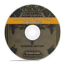 57 Book Library of Book Plates, Ex Libris, Etched, Engraved Designs CD