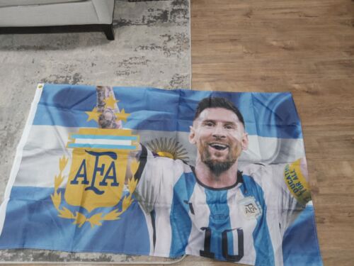 Leo Messi Argentina Soccer flag