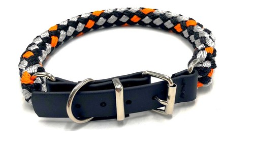 Hundehalsband rundgeflecht Tauwerk mit Biothane Schnallenverschluß 40 Farben - Bild 22 von 46