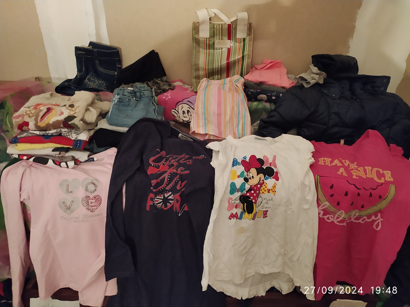 LOTTO ABBIGLIAMENTO ACCESSORI BAMBINA 11 12 ANNI 26 PEZZI SCARPE SUPERGA AFFARE