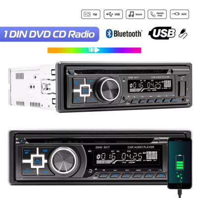 Autoradio Mit CD DVD Player MP3 USB FM Bluetooth AUX Eingang Radio Single 1 DIN