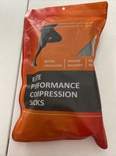 Elite Performance Compression Socks L/XL 3 Pair Black G-7