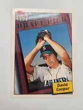 1994 Topps Seattle Mariners Baseball Card #761 David Cooper Rookie Draft Pick. rookie card picture
