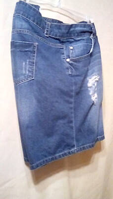 Womens Plus size 18 distressed Jean Shorts by ASOS CURVE