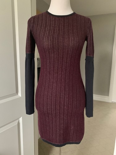 Stretch Cotton Dense Knit Sweater Dress 