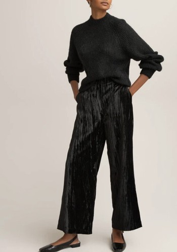 LA REDOUTE Wide Leg Trousers in Crushed 
