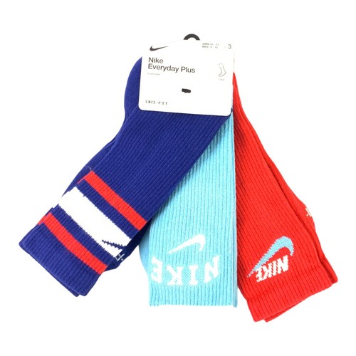 Nike 3 Unisex MEN 8-12 WMN 10-13 Everyday Plus Cushion  Crew, Training Socks