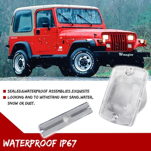 For 87-95 Jeep Wrangler YJ 4 Clear Lens Kit, 2 turn signal / 2 side marker light - Picture 4 of 8