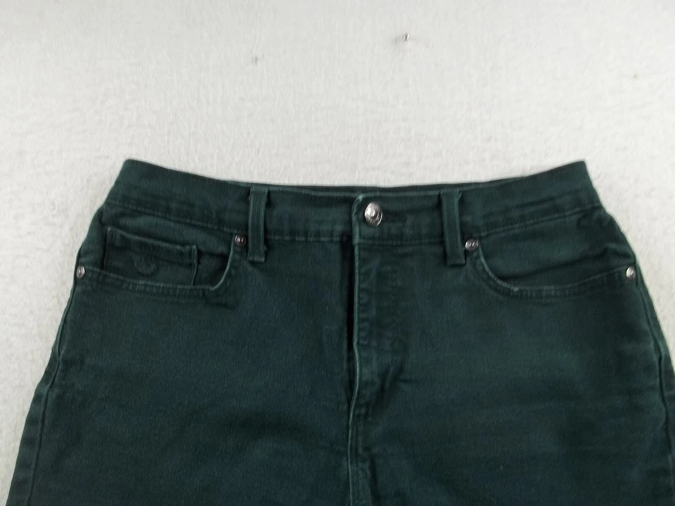 Pantalones cortos de mezclilla verdes cortados Gloria Vanderbilt para mujer talla 8 cintura 29" entrepierna 2" Foto 2 de 4