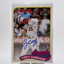 2024 Topps Series 1 Trey Cabbage On Card Rookie Auto Los Angeles Angels