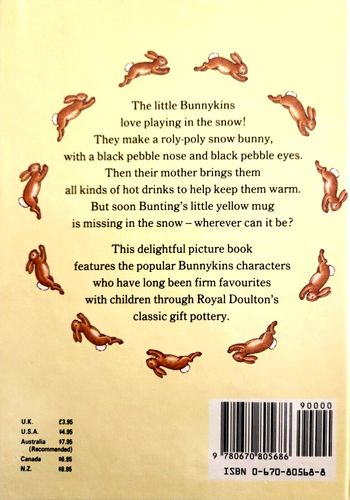 Bunnykins In The Snow By Warrener & Walter Hayward (Vintage Hardcover, 1985) - Picture 2 of 2