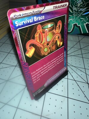 survival brace pokemon card value – 164/167 – Twilight Masquerade – Ace Spec Toys & Games variation to centering Survival Brace 164/167 NM/M Twilight