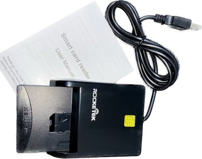 Rocketek USB Smart Card Reader Compatible with Windows XP/Vista/7/8/10, Mac