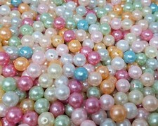 100 pcs Assorted Pastel Loose Artificial Plastic Pearls 12mm Round Craft Beads