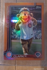 2025 Topps Series 1 Celebration Chicago Cubs Mascot Clark Orange Refractor 15/25