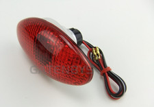 Oval (Sits Flush) Motorcycle Stop & Tail light Brat Custom Streetfighter Enduro