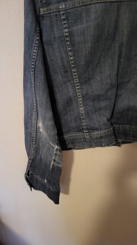 Merona Medium Wash Button Front Blue Denim Jean Jacket Womens Size S 4 Pockets - Picture 3 of 23
