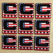 12 USA FLAG Captain C Patch for Jersey Football Soccer Baseball Hockey Lacrosse