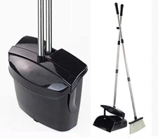 Broom and Dustpan Set Commercial Long Handle Sweep Set and Lobby Broom Upright