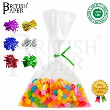 CLEAR CELLOPHANE BAGS FOOD SWEET GIFT CELLO SMALL LARGE CANDY COOKIE TREAT PARTY