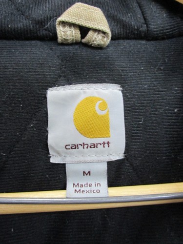 Carhartt Hooded Chore Jacket J130 FRB Men's M Tan Beige Distressed - Picture 2 of 8
